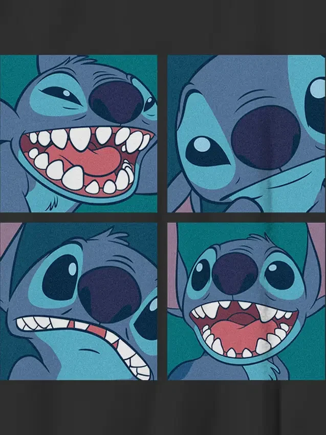 Çocuk Lilo ve Stitch Box Up Desenli Tişört