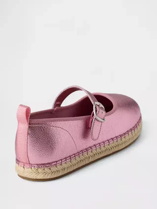 Çocuk Metalik Mary Jane Espadril Ayakkabılar