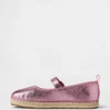 Çocuk Metalik Mary Jane Espadril Ayakkabılar