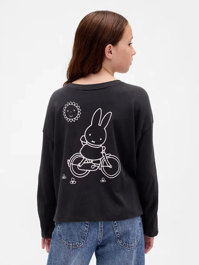Çocuk Miffy Oversized Grafik Tişört