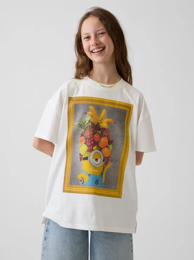 Çocuk Minions Oversized Tunik Tişört