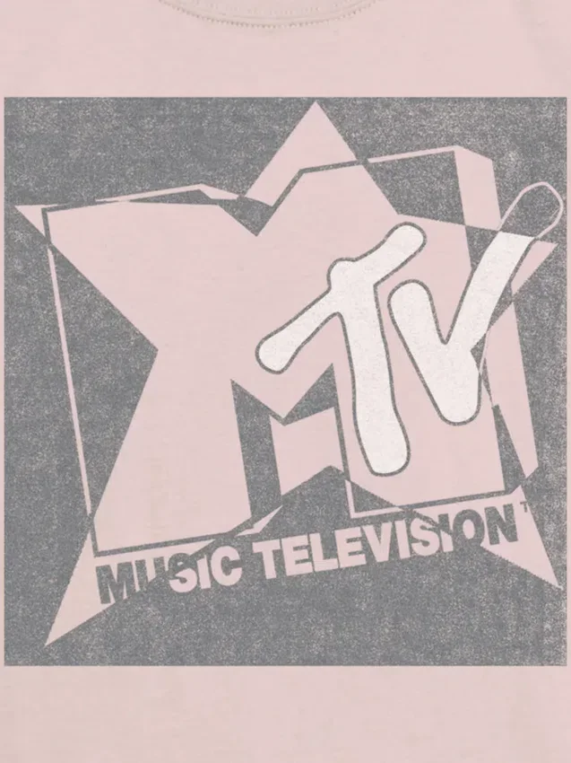 Çocuk MTV Grunge Yıldız Desenli Tişört