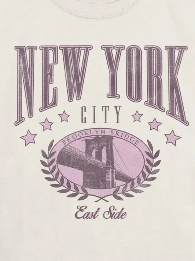 Çocuk New York College Grafik Tişört