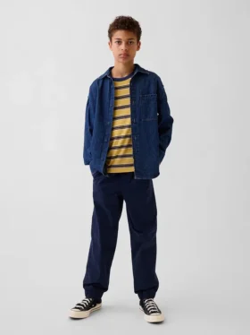 Çocuk Üniforma Geniş Kesim Jogger Pantolon