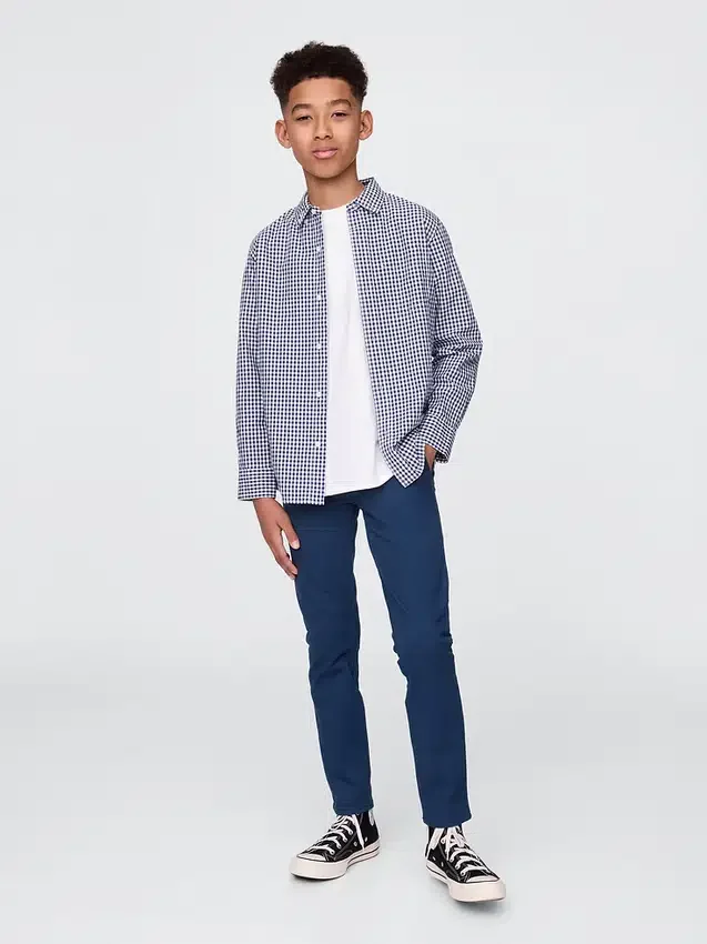 Çocuk Üniforma Skinny Haki Pantolon