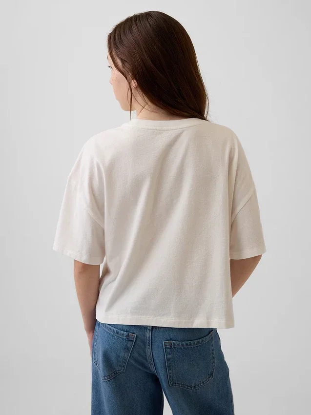 Çocuk Oversized Grafik Logolu Tişört