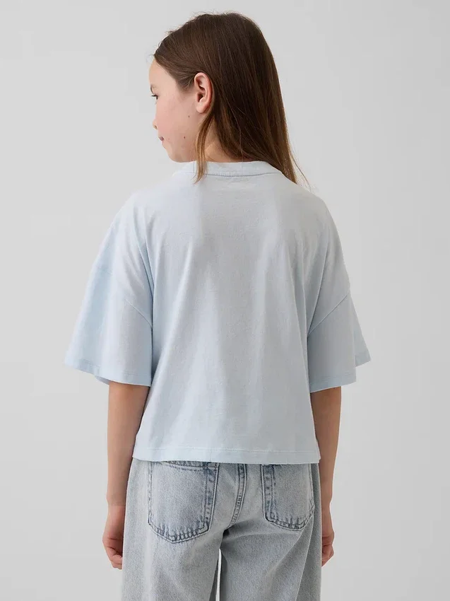 Çocuk Oversized Grafik Logolu Tişört