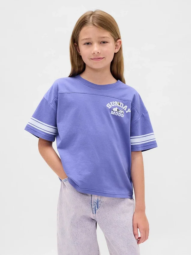 Çocuk Oversized Grafik Tişört