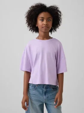 Çocuk Oversized Kutu Kesim Tişört