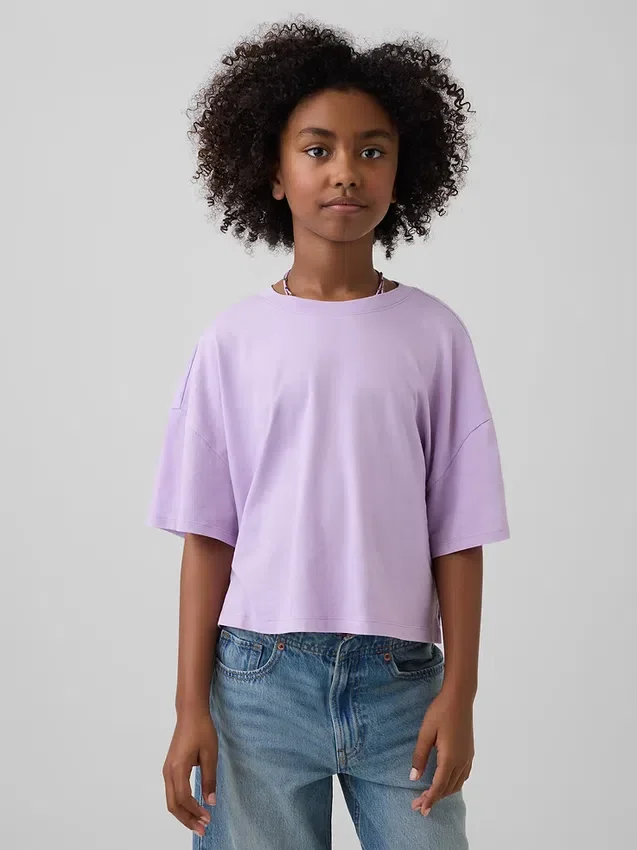 Çocuk Oversized Kutu Kesim Tişört