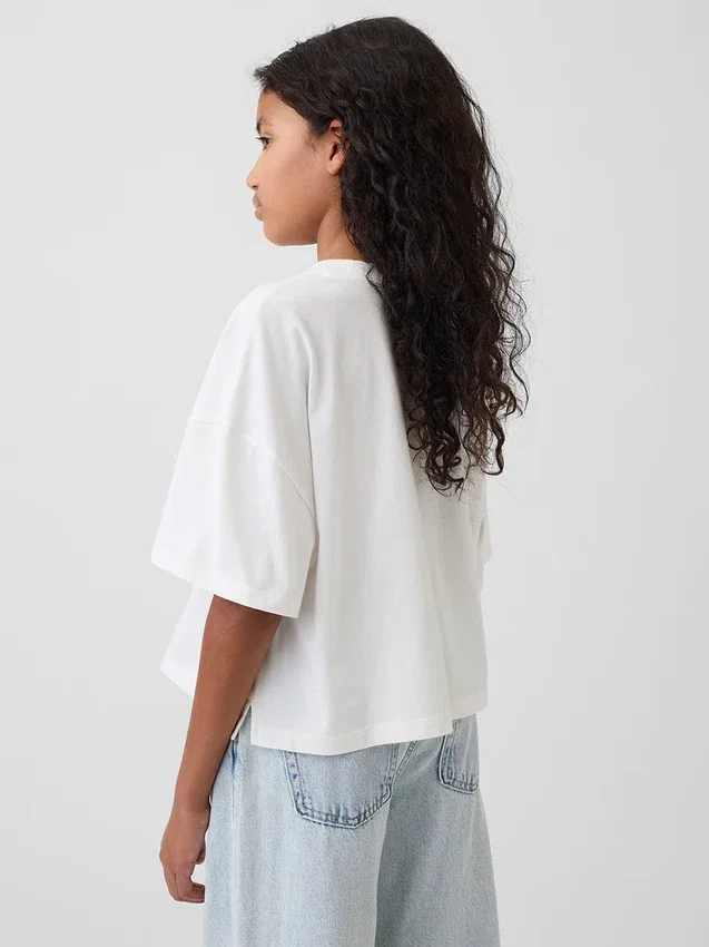 Çocuk Oversized Kutu Kesim Tişört