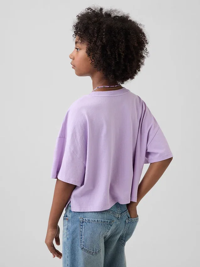 Çocuk Oversized Kutu Kesim Tişört