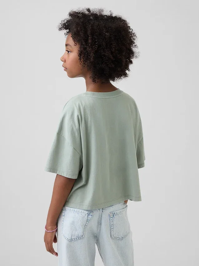 Çocuk Oversized Kutu Kesim Tişört