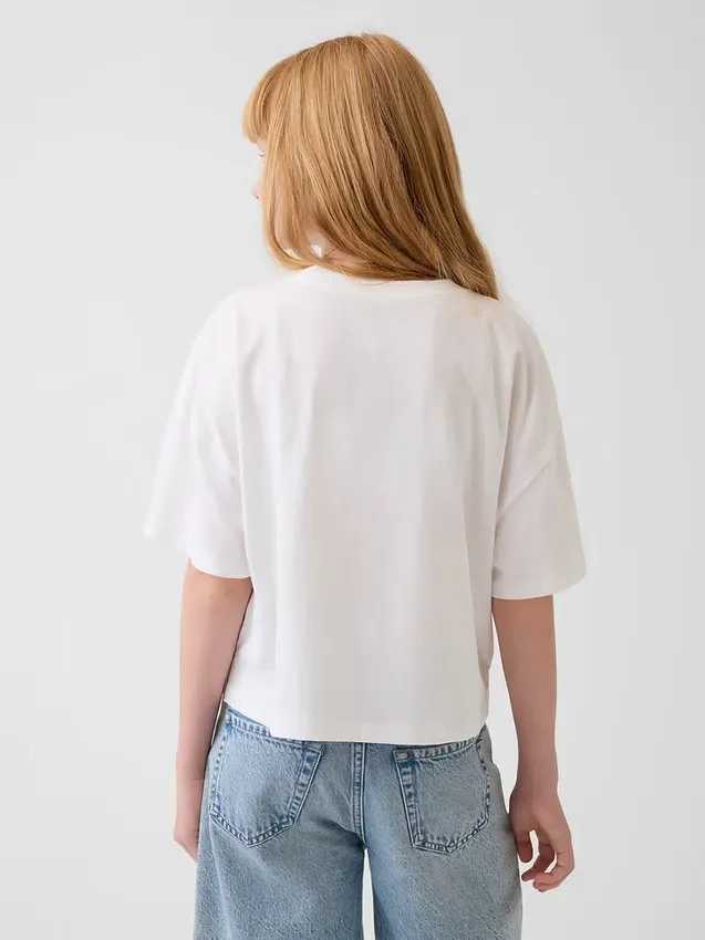 Çocuk Oversized Kutu Kesim Tişört