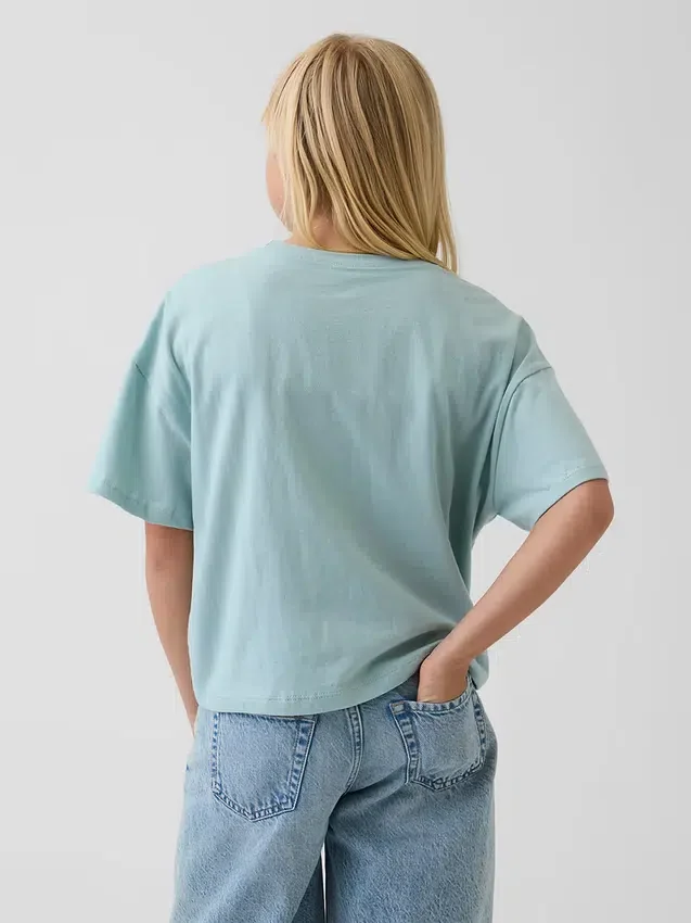 Çocuk Oversized Kutu Kesim Tişört