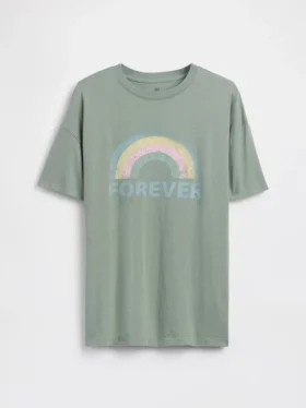 Çocuk Oversized Tunik Grafik Tişört