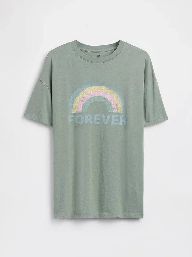 Çocuk Oversized Tunik Grafik Tişört