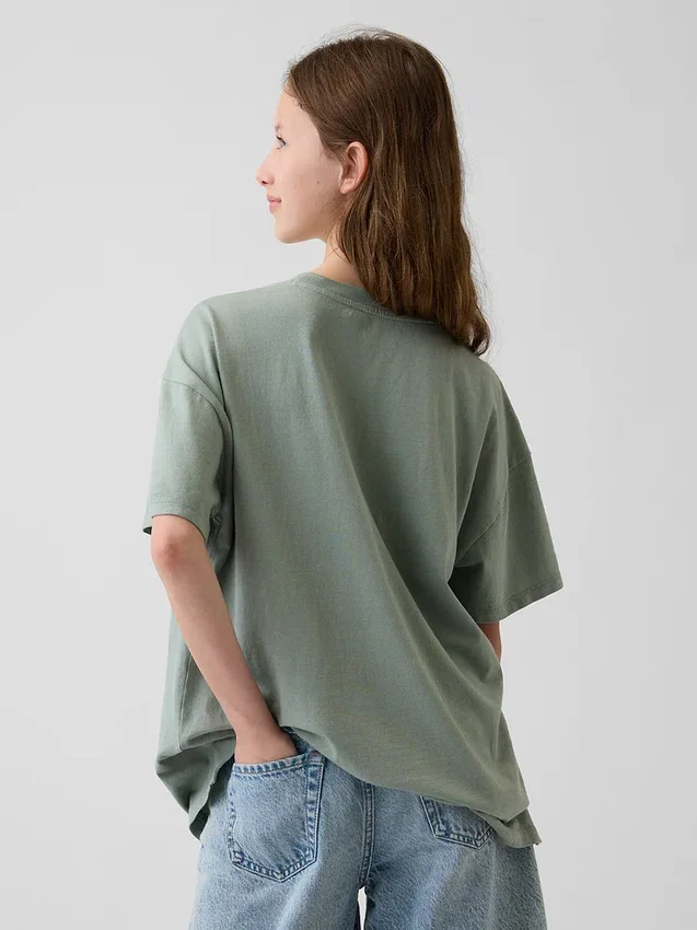 Çocuk Oversized Tunik Grafik Tişört