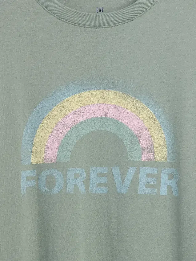 Çocuk Oversized Tunik Grafik Tişört