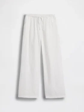 Çocuk Pamuklu Gazlı Kumaş Geniş Paça Pantolon