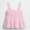 Çocuk Pamuklu Gazlı Kumaş Katlı Tank Top