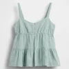 Çocuk Pamuklu Gazlı Kumaş Katlı Tank Top