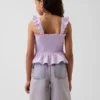 Çocuk Pamuklu Gazlı Smoklu Peplum Üst Giyim