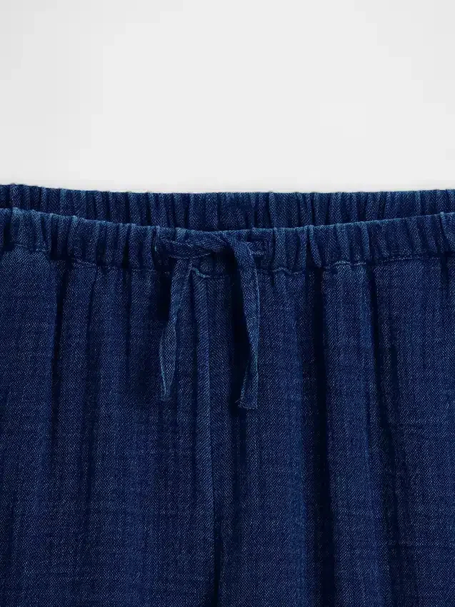 Çocuk Pamuklu Tül Rahat Geniş Paça Pantolon