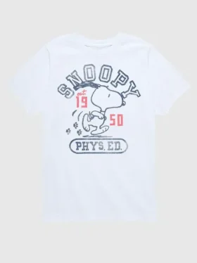 Çocuk Peanuts Snoopy Beden Eğitimi Kısa Kollu Tişört