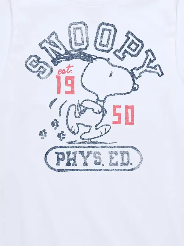 Çocuk Peanuts Snoopy Beden Eğitimi Kısa Kollu Tişört
