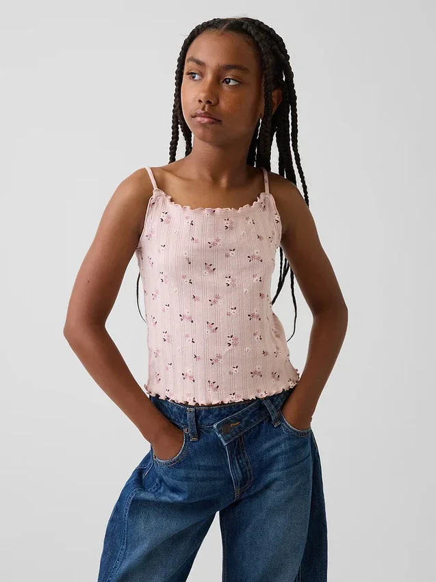 Çocuk Pointelle Rib Cami
