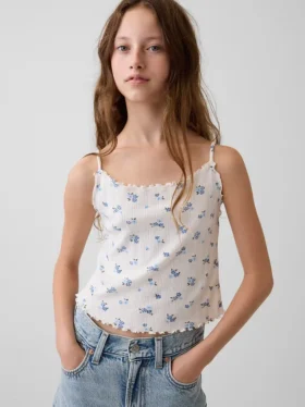 Çocuk Pointelle Rib Cami