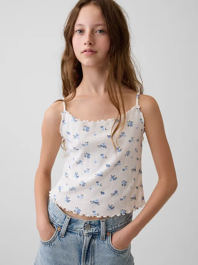 Çocuk Pointelle Rib Cami