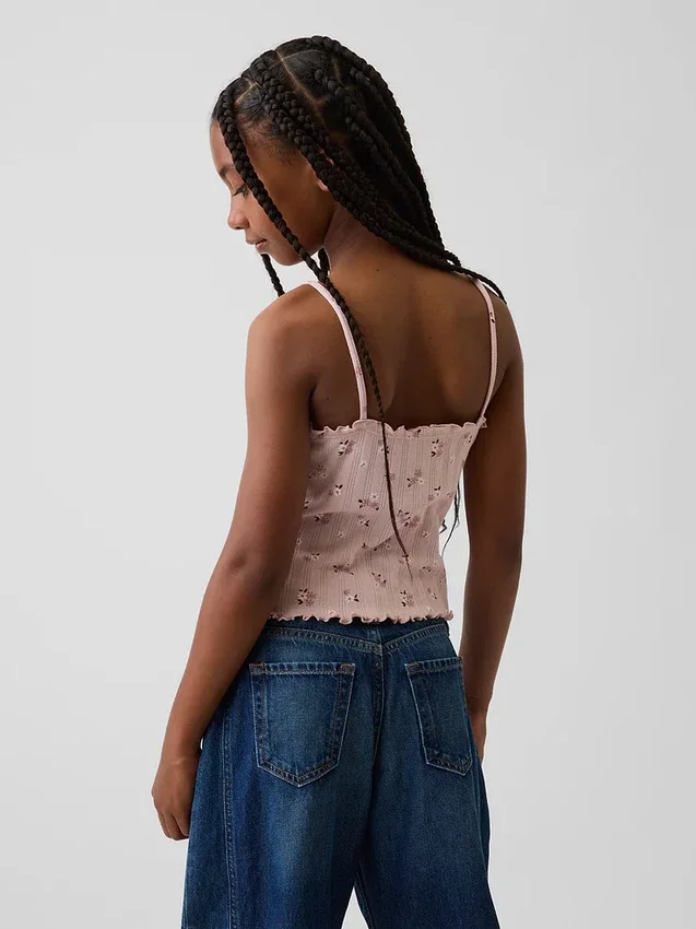 Çocuk Pointelle Rib Cami