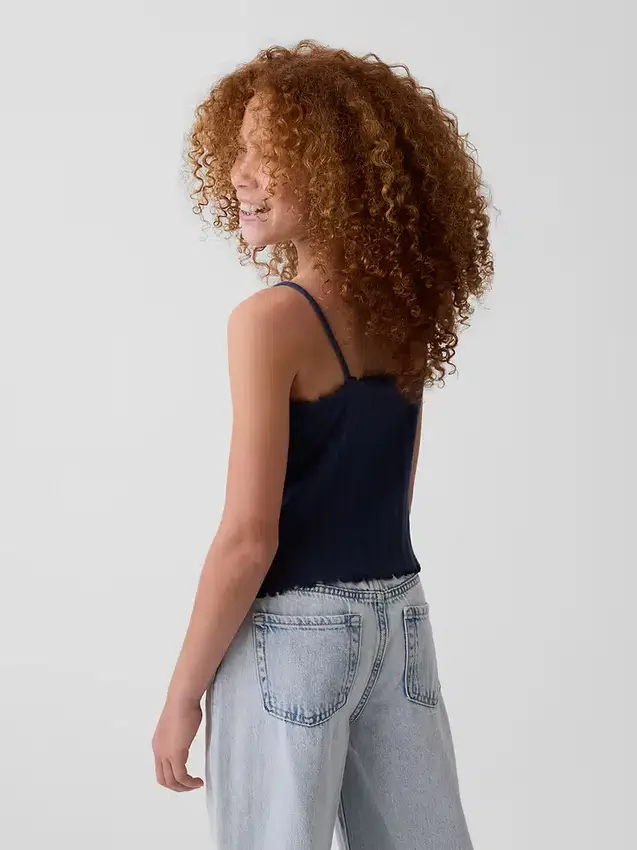 Çocuk Pointelle Rib Cami