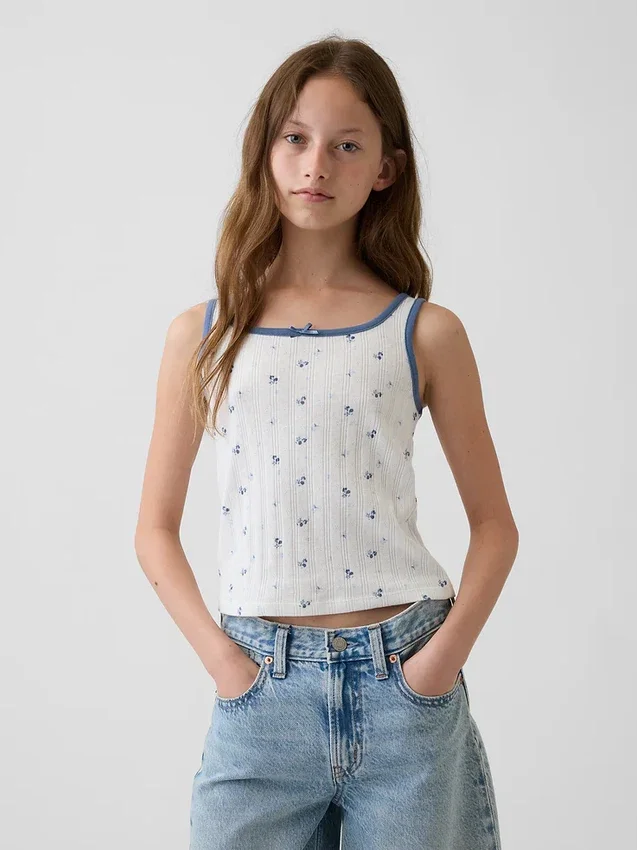 Çocuk Pointelle Tank Top