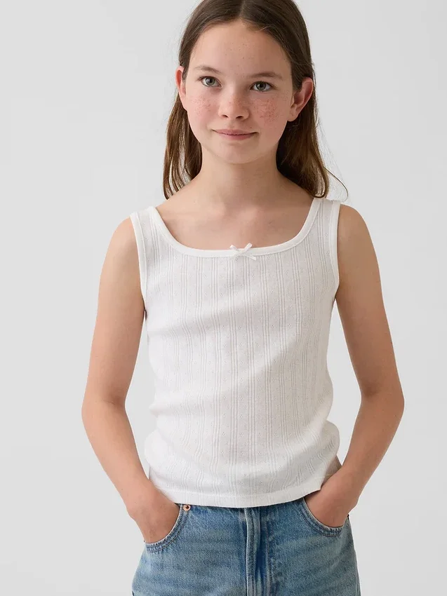 Çocuk Pointelle Tank Top