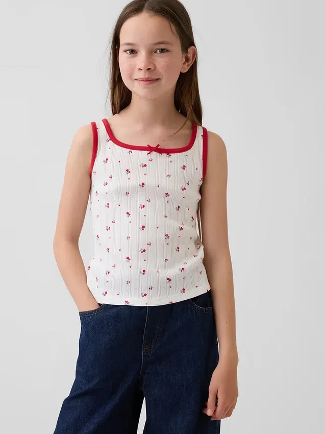 Çocuk Pointelle Tank Top