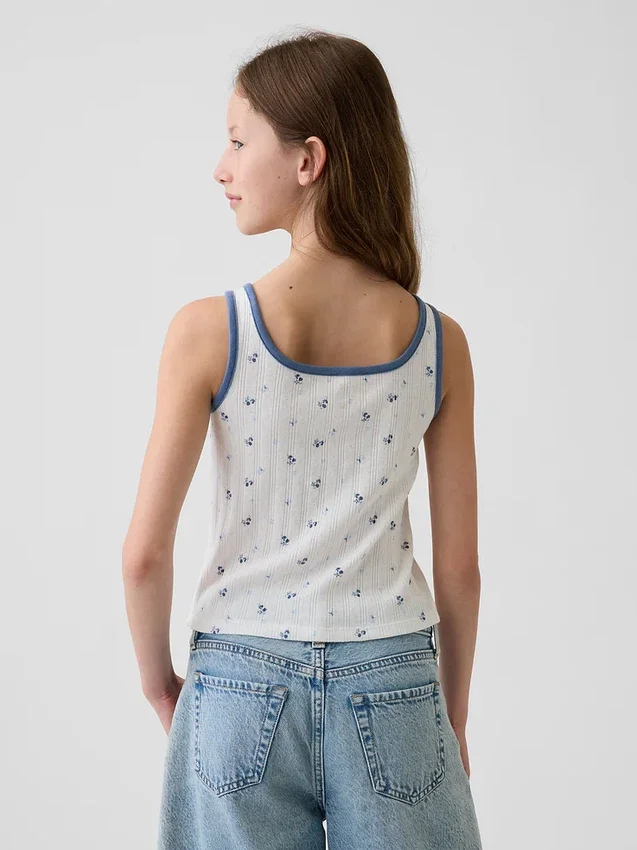 Çocuk Pointelle Tank Top