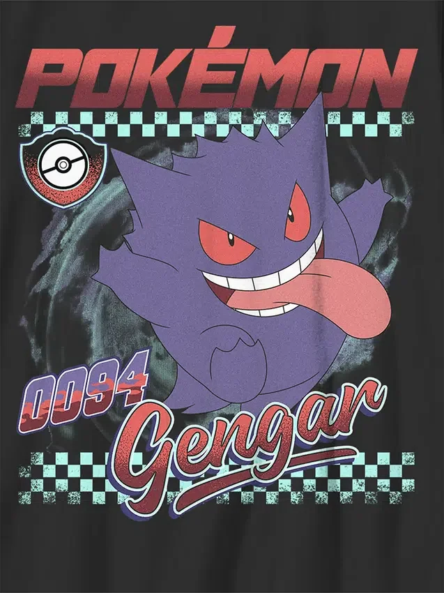 Çocuk Pokemon Gengar Racer Grafik Tişört