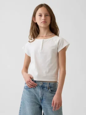 Çocuk Raglan Henley Tişört