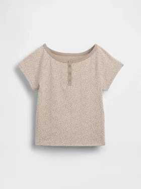 Çocuk Raglan Henley Tişört