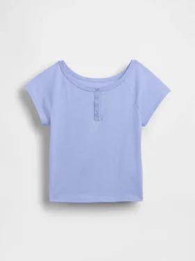 Çocuk Raglan Henley Tişört