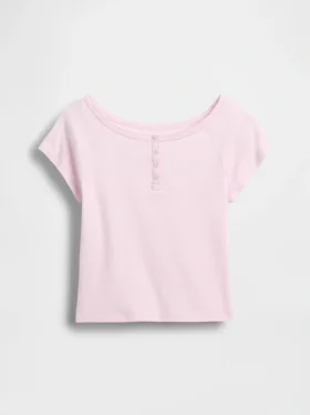 Çocuk Raglan Henley Tişört