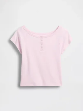 Çocuk Raglan Henley Tişört