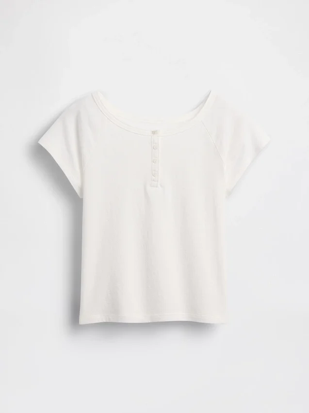 Çocuk Raglan Henley Tişört