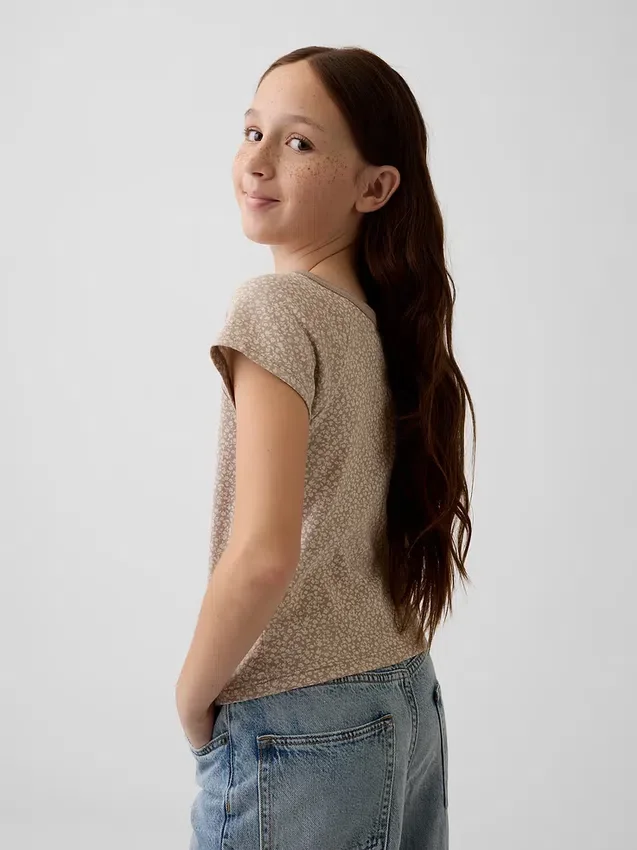 Çocuk Raglan Henley Tişört