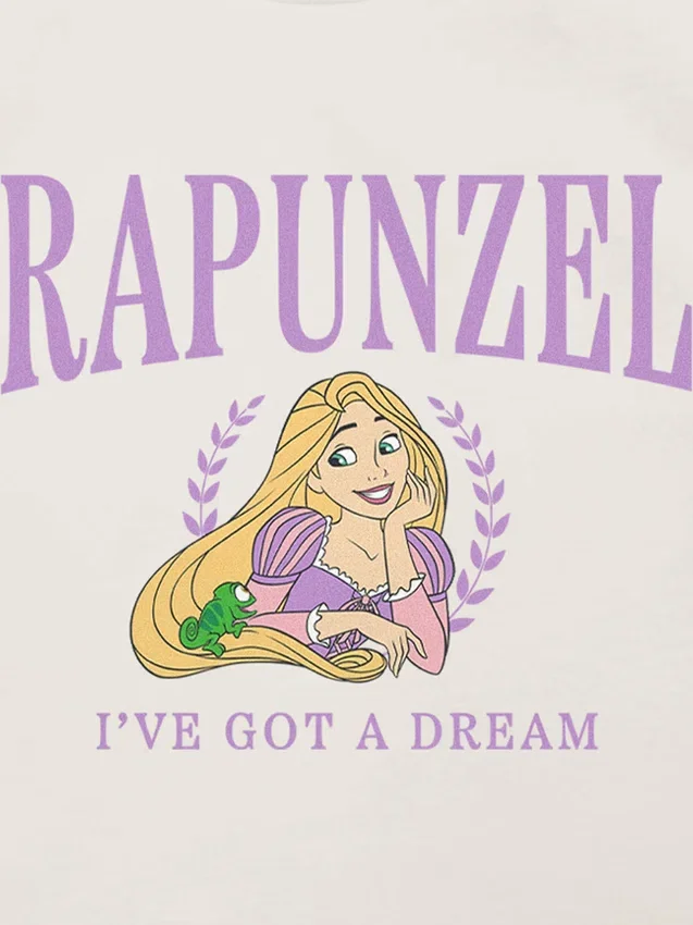 Çocuk Rapunzel Collegiate Grafik Tişört