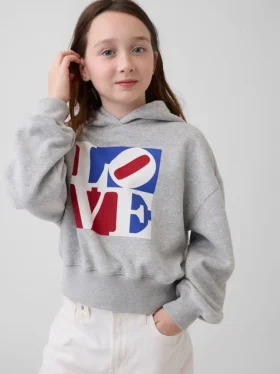 Çocuk Robert Indiana Love Kapüşonlu Sweatshirt