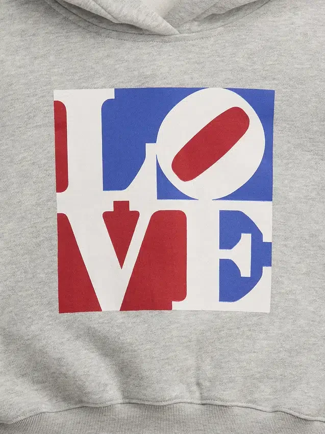 Çocuk Robert Indiana Love Kapüşonlu Sweatshirt